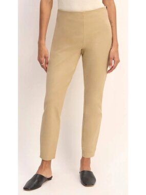 Everlane Women's Sz 12 Beige High-Rise Side-Zip The Bi-Stretch Work Pant